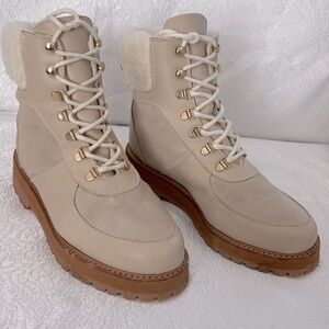 FLATTERED Linn Leather/Suede Creme BOOTS
SZ 41